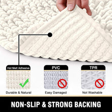 Load image into Gallery viewer, Luxury Chenille Bath Mats Set - Non-Slip Extra Soft &amp; Absorbent Ivory Rugs