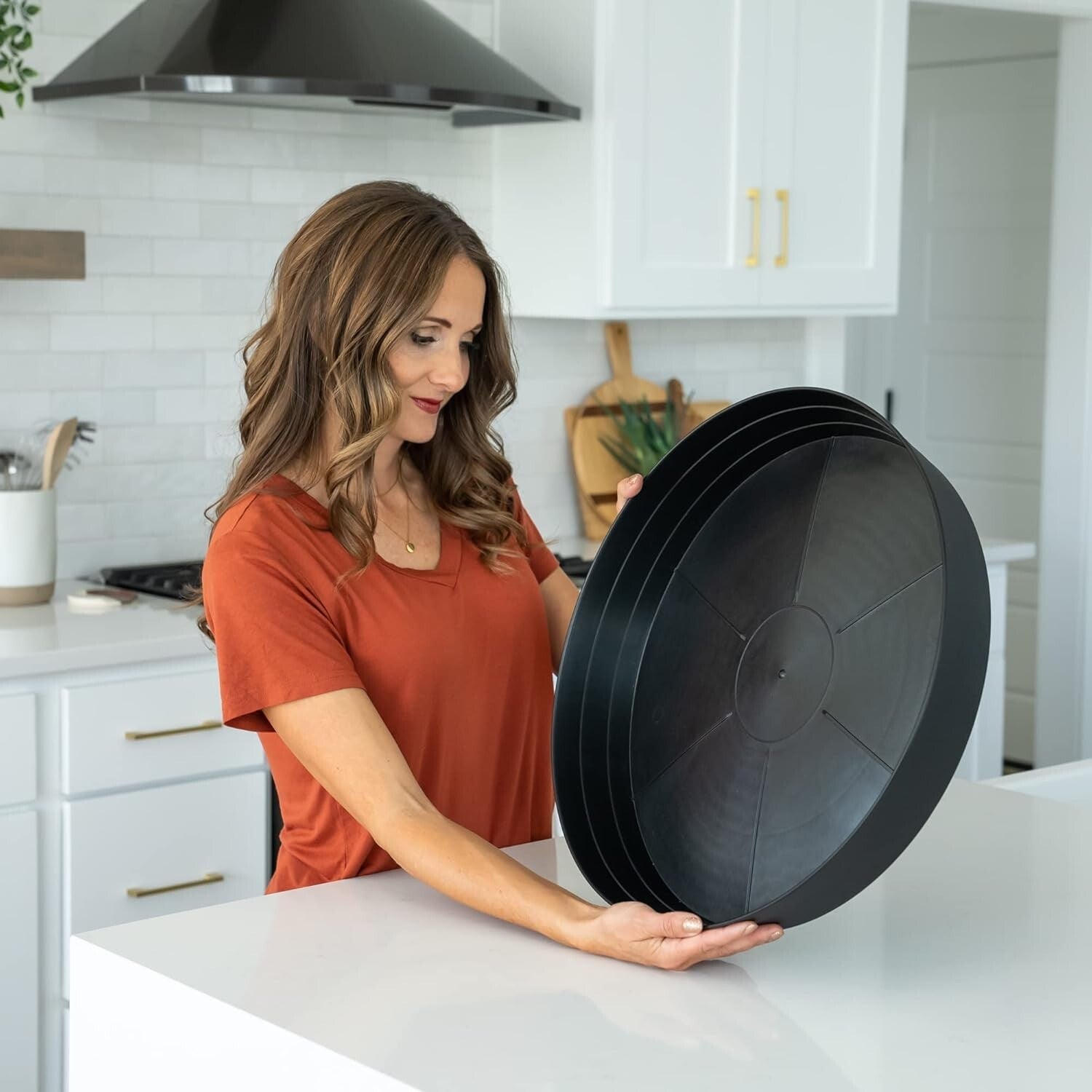 Durable 18" Plant Drip Trays - Extra-Deep Saucers for Indoor Pots and Bird Baths