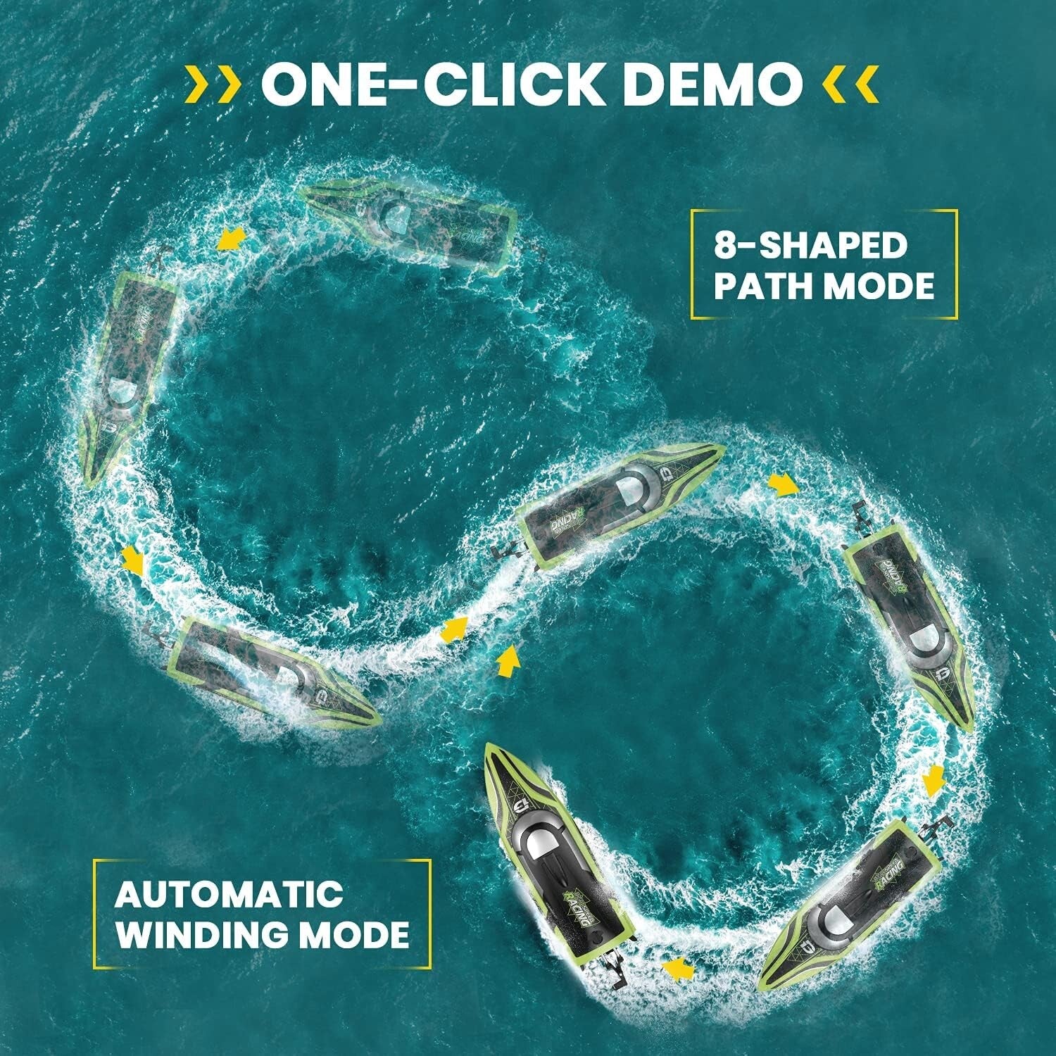 2.4GHz Racing RC Boat - Self-Righting & Auto-Pilot Mode for Ultimate Fun