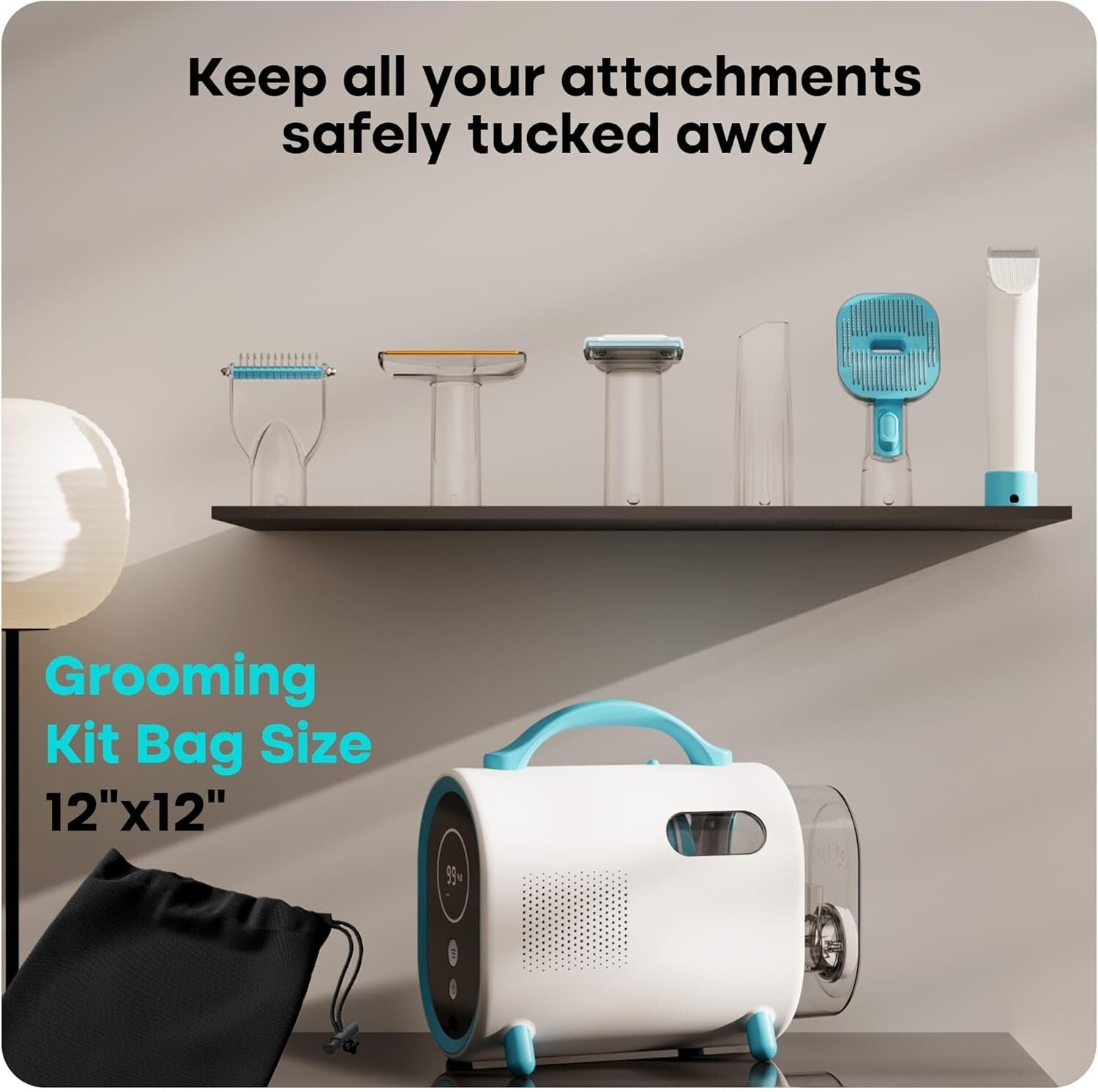 Effortless Dog & Cat Grooming Vacuum: Cordless, Quiet & HEPA Filtration Power