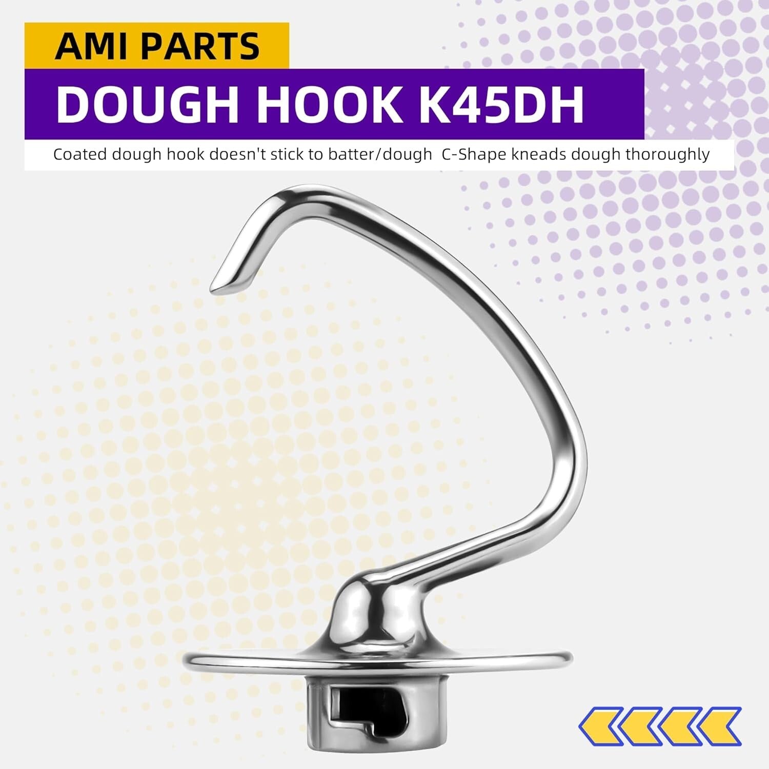 Enhanced 3-Piece Stainless Steel Mixer Attachment Set for KitchenAid K45 Models