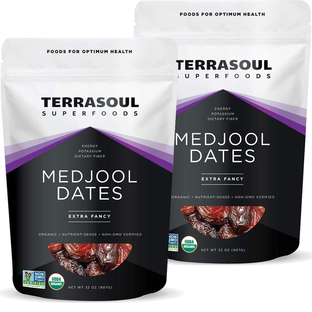Organic Medjool Dates 4 Lbs - Soft, Chewy, Sweet Caramel Flavor | Gluten-Free
