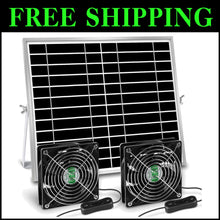 Load image into Gallery viewer, Versatile 5-Inch Solar Fan Set with On/Off Switch for Chicken Coops &amp; Sheds