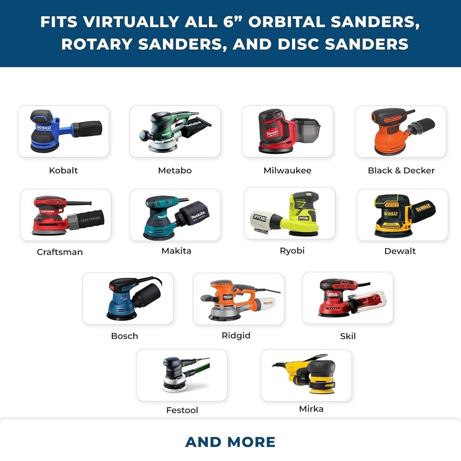 Durable 80 Grit Sanding Discs Roll - 6" PSA Aluminum Oxide for Orbital Sanders