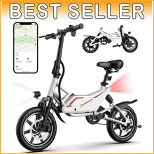 Load image into Gallery viewer, Urban 350W Folding Electric Ebike - 37 Miles Range, Adjustable Seat, GPS Enabled