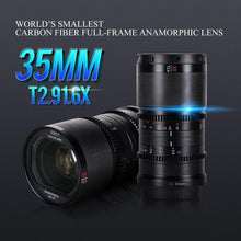 Load image into Gallery viewer, Saturn 35mm T2.9 Carbon Fiber Anamorphic Lens - Lightweight E Mount Masterpiece