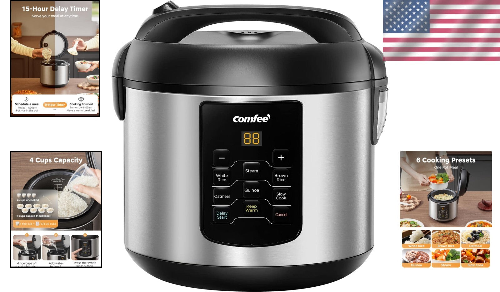 Stainless Steel 2 QT Multi Cooker - Quick Cooking with Safety Features