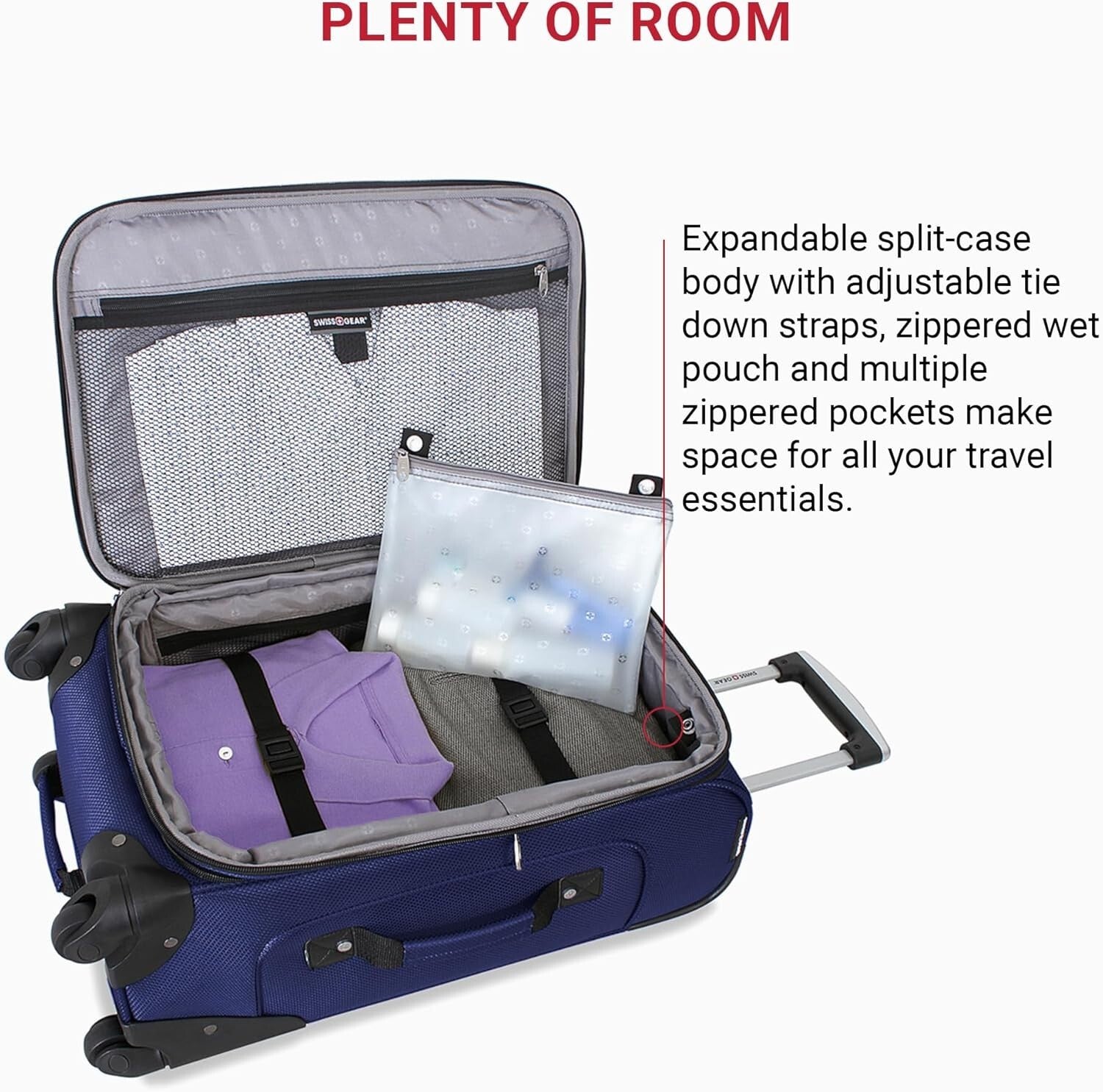 Effortlessly Portable 21-Inch Expandable Softside Luggage with 10-Year Warranty