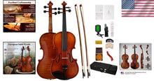 Load image into Gallery viewer, Premium 4/4 Violin Set with Ironwood Bow, Extra Strings &amp; Quality Accessories