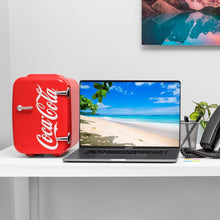 Load image into Gallery viewer, Vintage Coca-Cola 4L Mini Fridge - AC/DC &amp; USB Cooler for Skincare &amp; Drinks