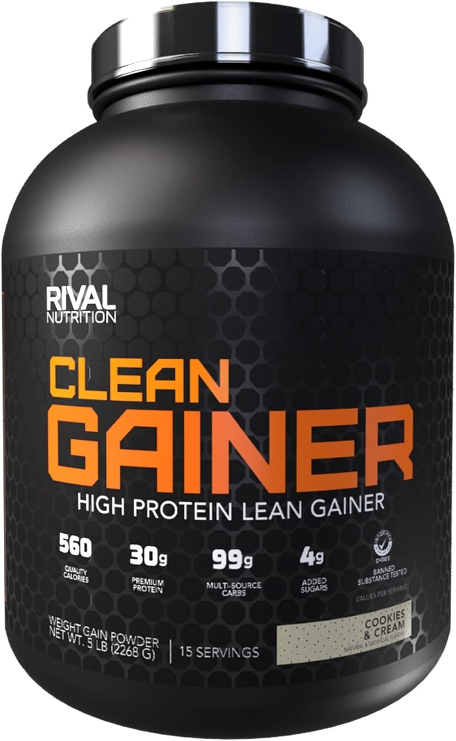 Cookies & Cream Clean Gainer - 5lbs with 30g Protein for Optimal Performance