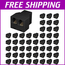 Load image into Gallery viewer, 50 Pack RJ12 6P6C Female-to-Female Telephone Line Splitters - Clear Connection