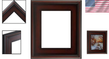 Load image into Gallery viewer, Professional 8x10 Picture Frame in Mahogany – Ideal for Canvas Art Display