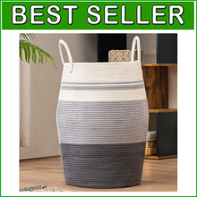 Load image into Gallery viewer, Modern Woven Laundry Basket 105L - Portable &amp; Foldable for Home Organization