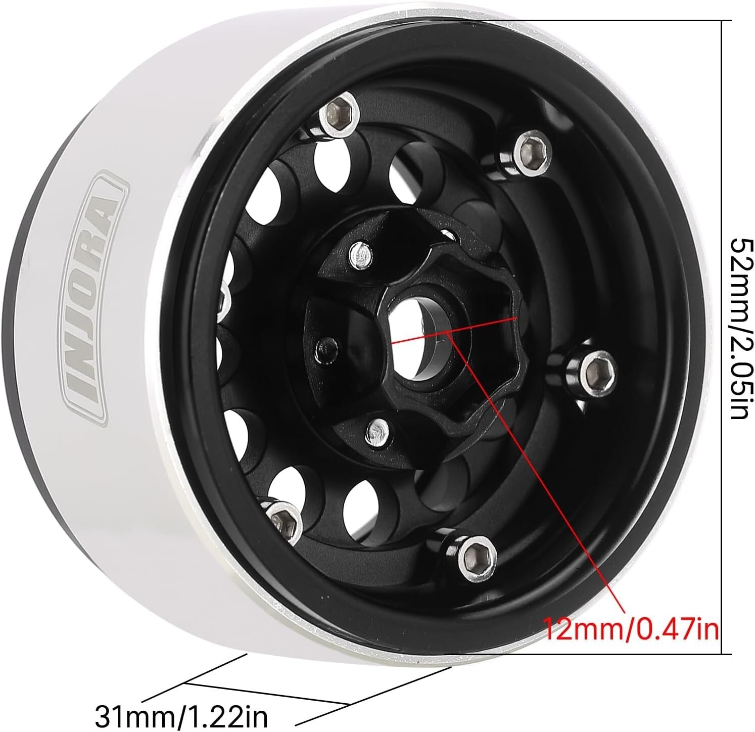 153g Heavy Brass & Aluminum Wheels – Enhance Climbing Performance for RC Cars