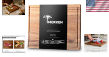 Load image into Gallery viewer, 15"x12" Reversible Walnut Cutting Board with Juice Groove - Ideal for BBQ &amp; Prep