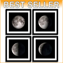 Load image into Gallery viewer, High-Definition Moon Phases Canvas Wall Art - 4 Elegant Panels for Any Space