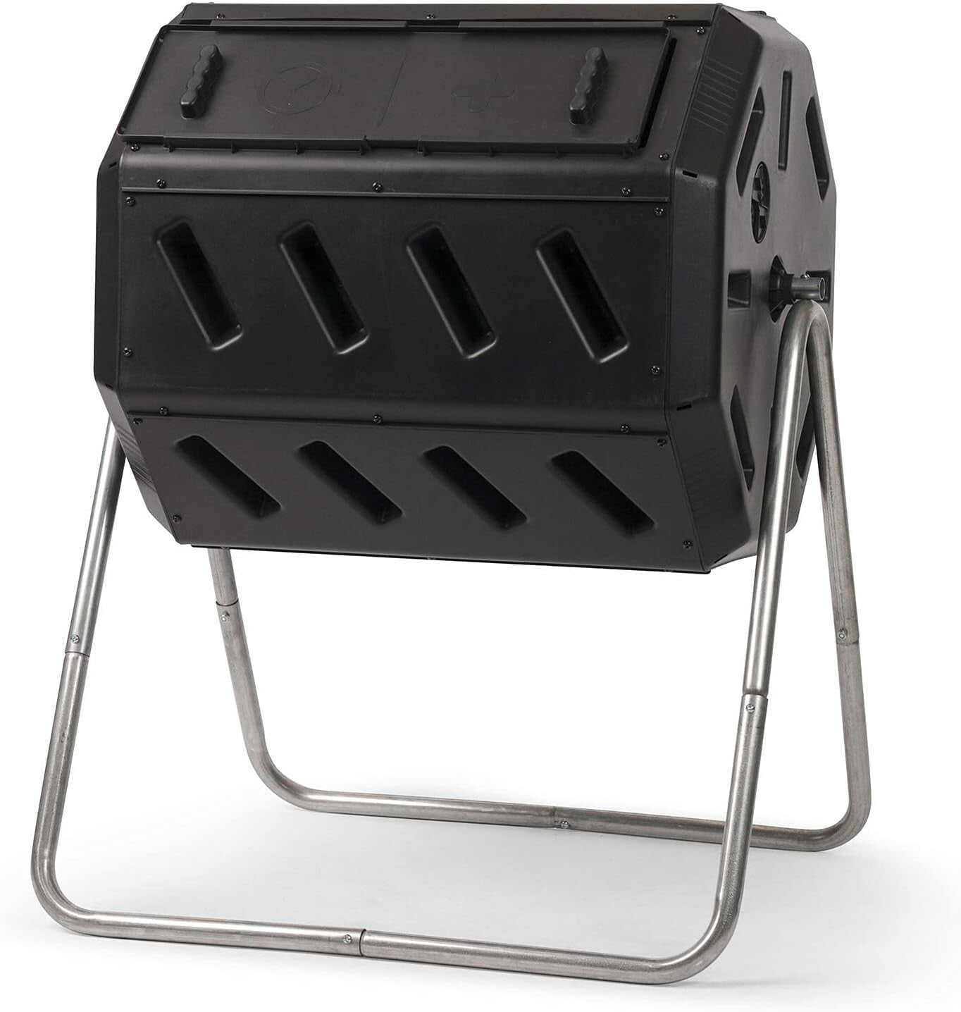 Durable Rotating Compost Tumbler with Two Chambers - Perfect for Organic Waste