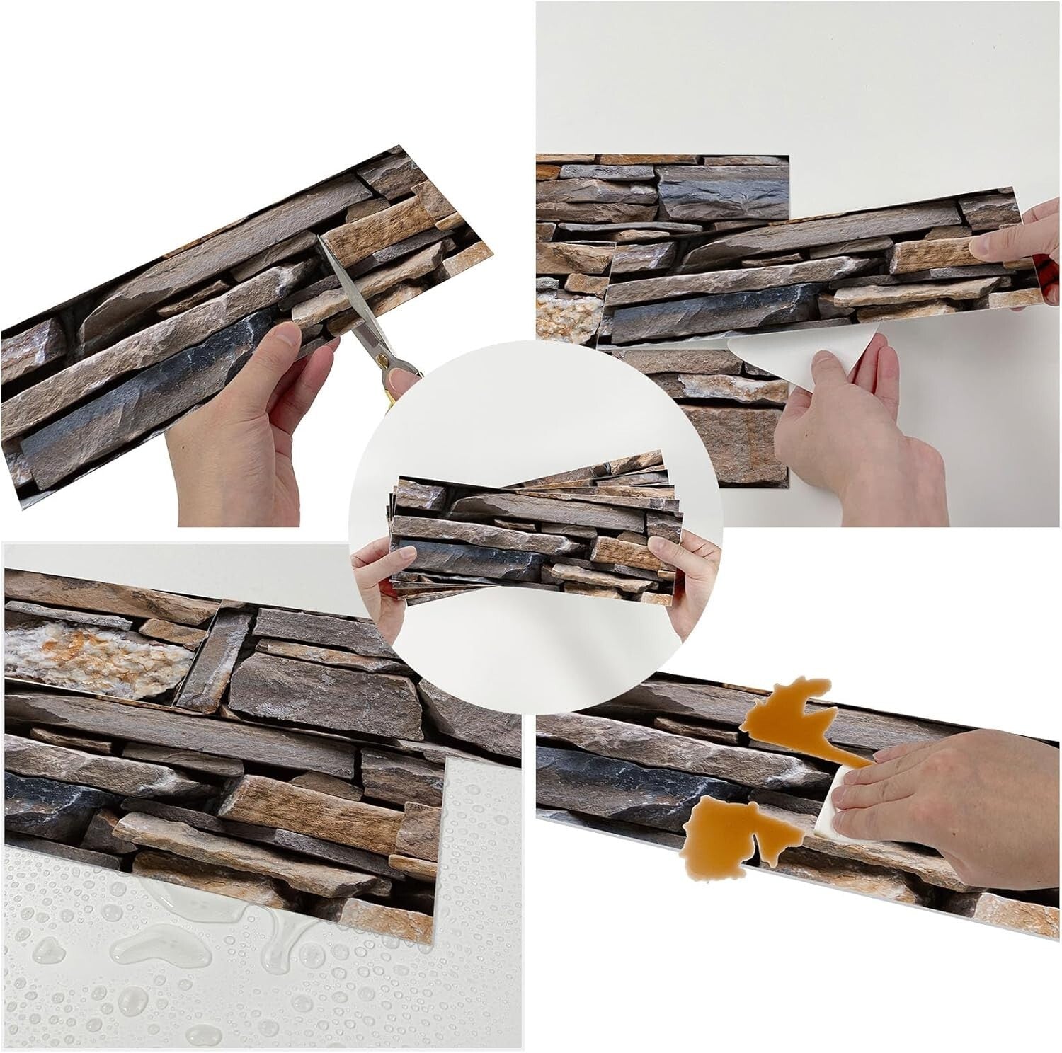 Matte Finish 4"x12" Subway Tiles - Waterproof Peel and Stick Backsplash 33sqft