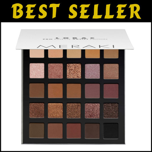5.9-Inch PRO Eyeshadow Palette - High Pigmented, Gentle on Skin, Mirror Included