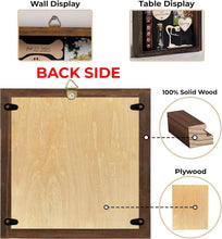 Load image into Gallery viewer, Elegant Dog Memorial Frame: 8.6-Inch Rustic Shadow Box with Personalization Kit