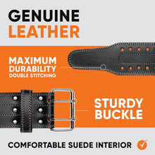 Load image into Gallery viewer, Durable 5mm Leather Weightlifting Belt - Comfort &amp; Support for Weight Training