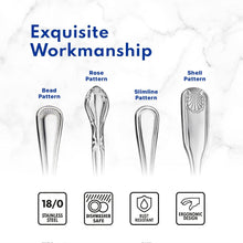 Load image into Gallery viewer, Complete Bead Pattern Stainless Steel Cutlery Set - 60 Pieces for Stylish Dining