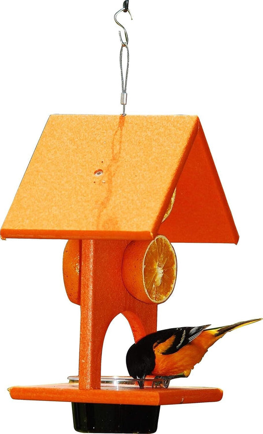 Attractive Orange Oriole Bird Feeder – Eco-Friendly Jelly Holder for Outdoor Use