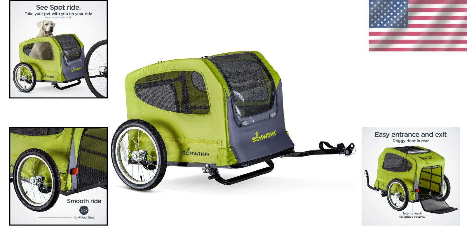 Comfortable Dog Trailer with Quick Release Wheel for Safe Biking Adventures