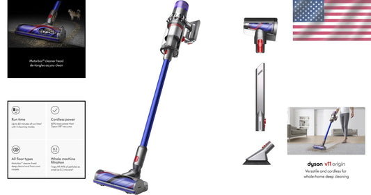 Cordless Dyson V11 Origin Vacuum - 60 Min Power, Ideal for Pet Hair & All Floors