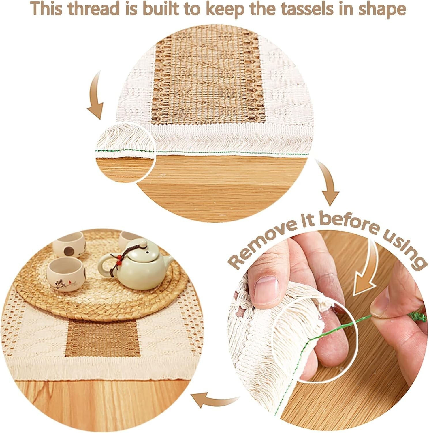 Exquisite 12-Piece Boho Placemat Set - Heat Resistant & Durable Design