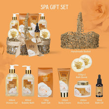 Load image into Gallery viewer, Complete Spa Gift Basket: 10-Piece Honey Almond &amp; Gardenia Bath Collection