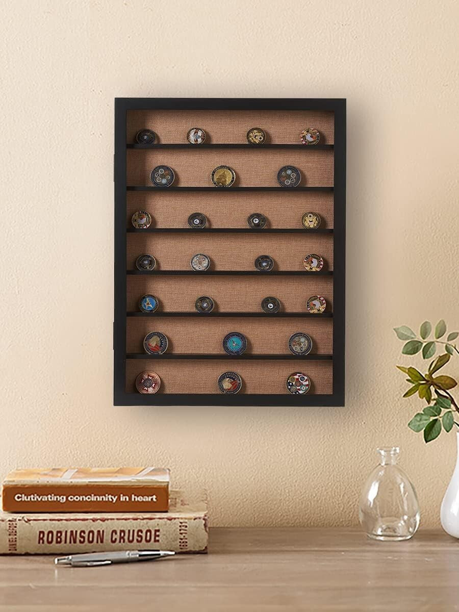 Elegant Extra Large Shadow Box with Adjustable Shelves for Collectibles Display