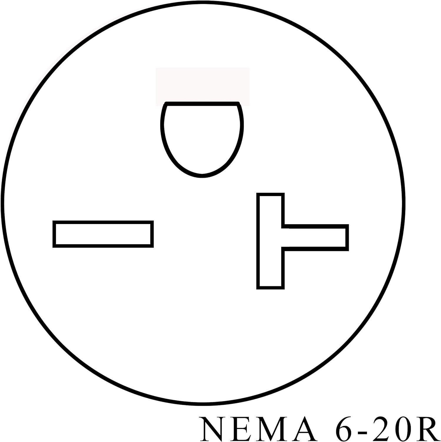 25FT NEMA 6-20 Heavy-Duty Extension Power Cord - 20A/250V Flexible Design