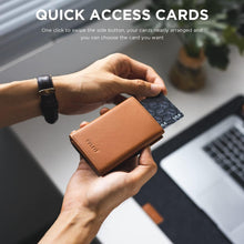 Load image into Gallery viewer, RFID-Blocking Leather Wallet with Pop-Up Card Holder &amp; ID Window for Men