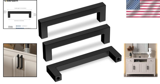 Premium 30-Pack 5in Black Drawer Pulls – Ideal for Kitchen and Bathroom Cabinets
