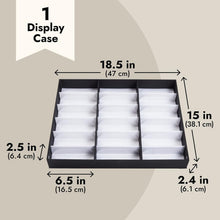 Load image into Gallery viewer, Sophisticated Sunglass Storage Case - 18 Compartment Organizer in Black