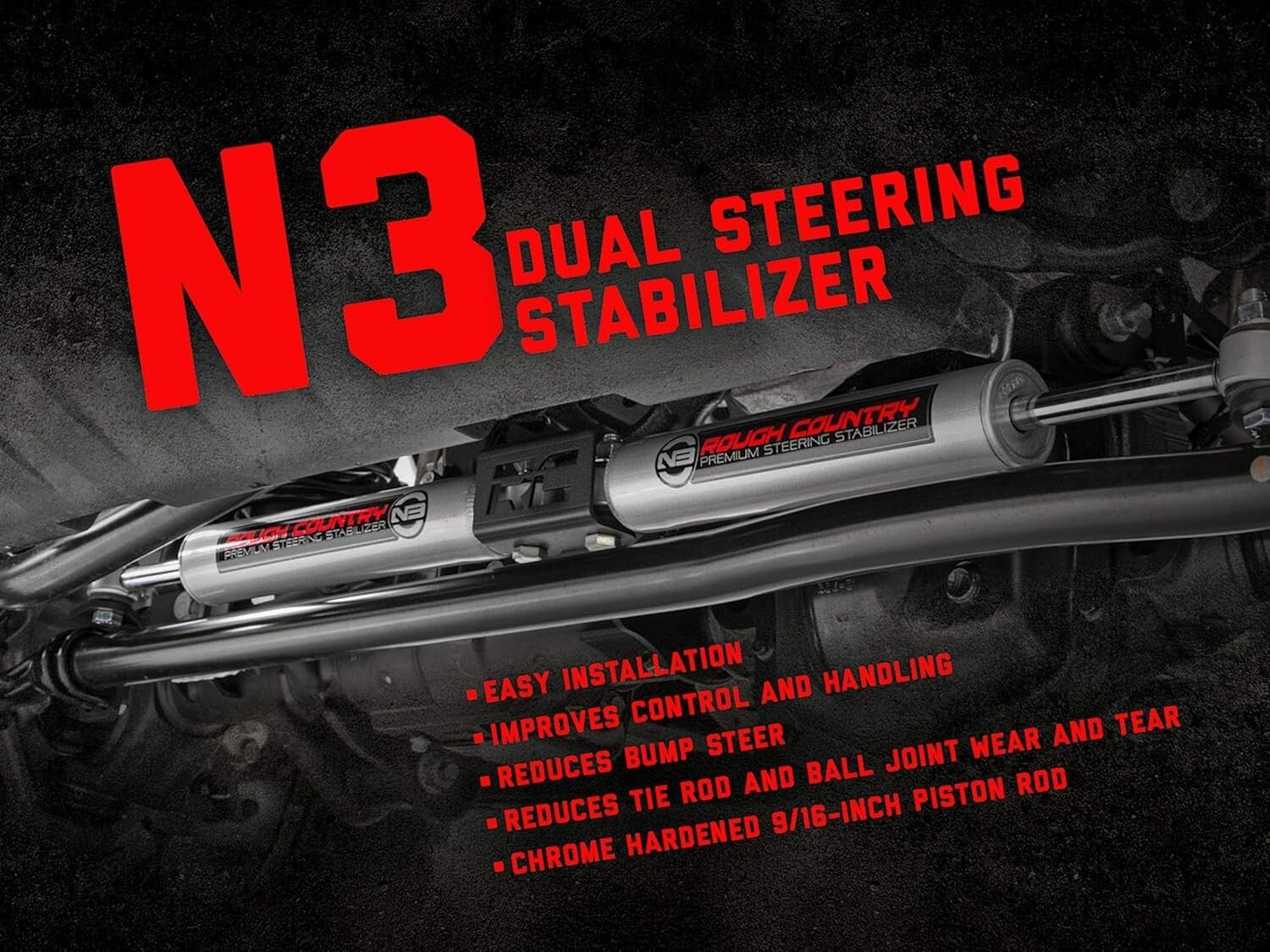 Boost Handling with N3 Dual Steering Stabilizer for 07-18 Jeep Wrangler JK