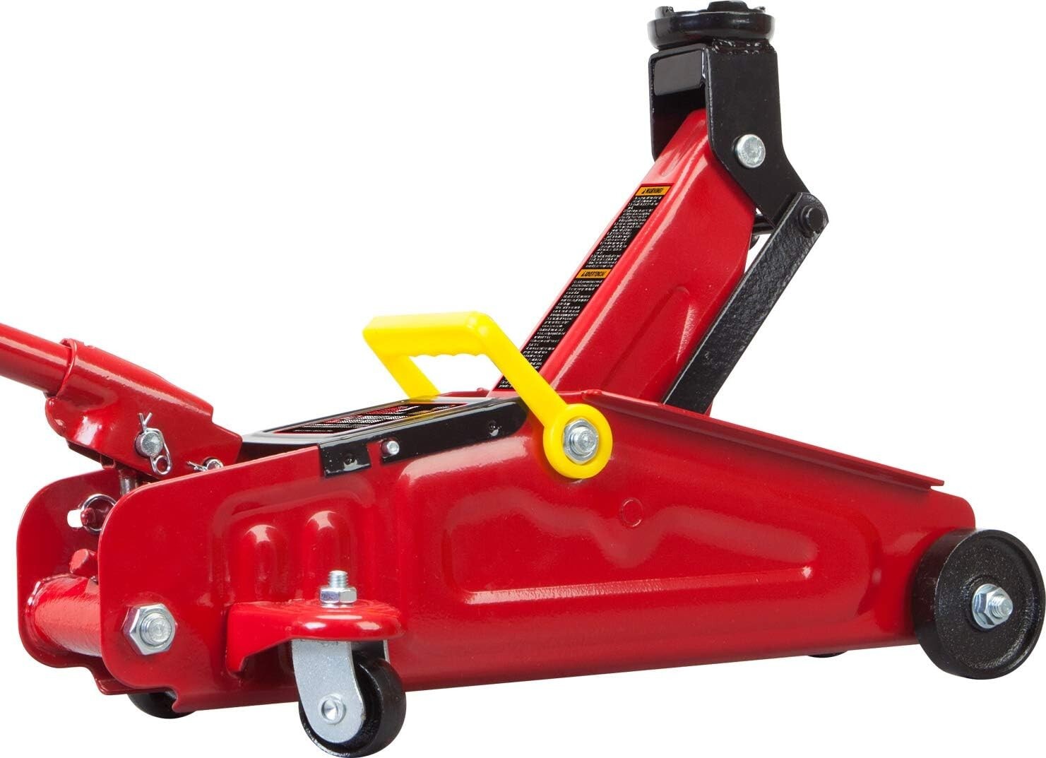 Durable 1.5 Ton Floor Jack with 360-Degree Swivel Casters & Blow Mold Case