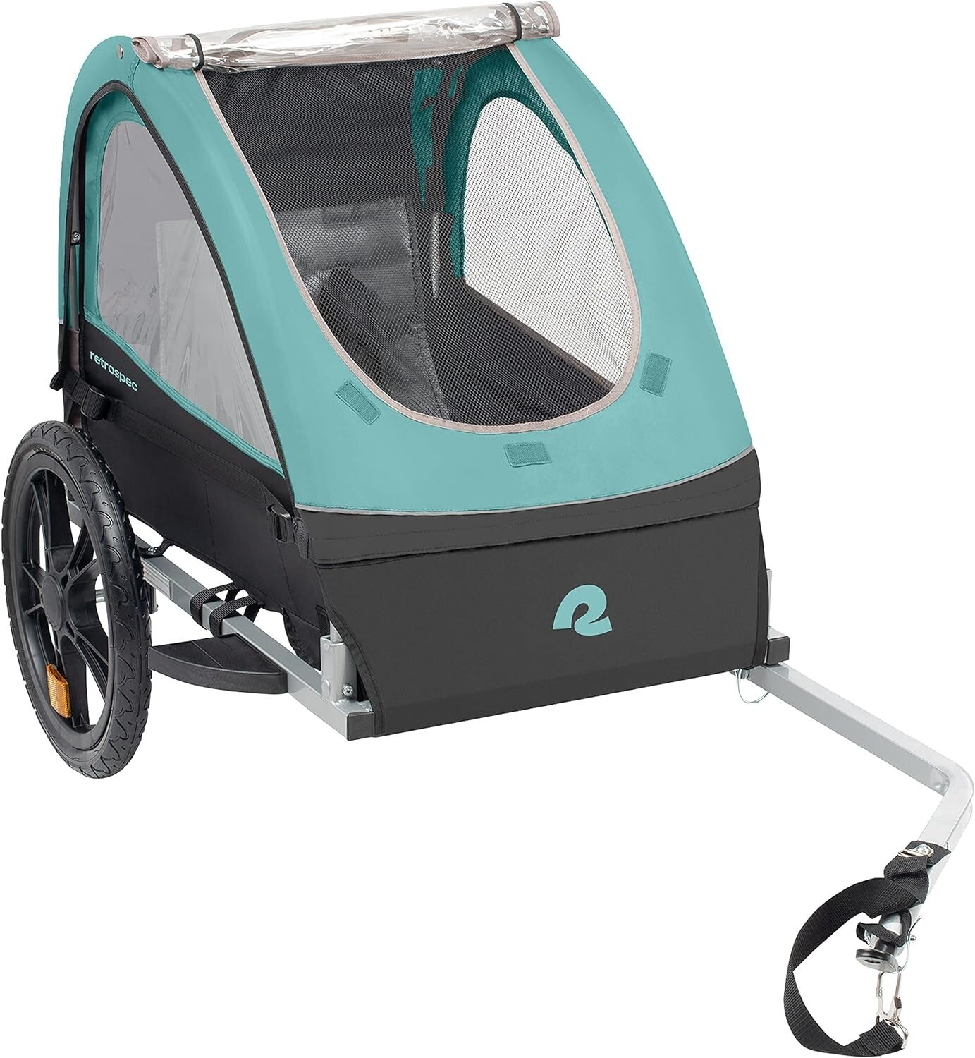 Weather-Resistant Children's Bike Trailer with Reflectors & Rear Storage