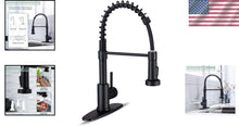 Load image into Gallery viewer, Matte Black Pull Down Kitchen Faucet with 360° Swivel Sprayer – Single Handle