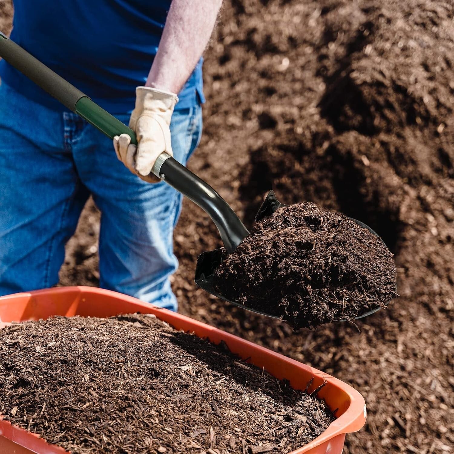 Ergonomic Fiberglass Handled Shovel for Fast and Easy Digging - 56 Inches