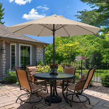 Load image into Gallery viewer, Waterproof 9FT Outdoor Umbrella with Wind Vent and Crank Lift for Backyards