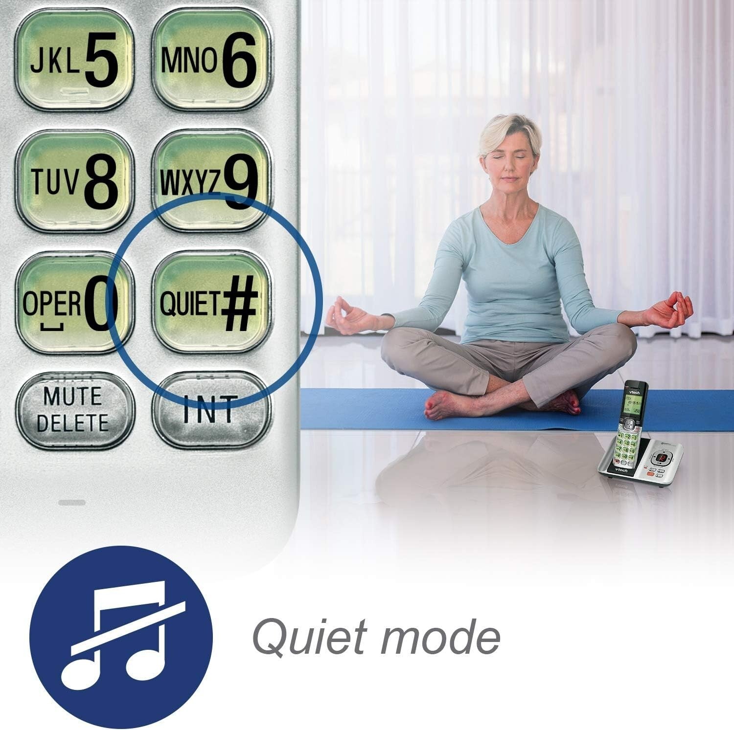 4-Handset DECT 6.0 Cordless Phone System with Caller ID and Answering Machine