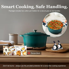 Load image into Gallery viewer, Exceptional Heat Mastery: 7QT Enameled Dutch Oven with Cookbook &amp; Lid Included