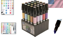 Load image into Gallery viewer, 25 Assorted Pastel Tri-Nib Markers in Tabletop Cube - Xylene-Based Art Supplies