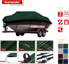 Load image into Gallery viewer, Forest Green Marine Cover for 20'-22' Bass &amp; Runabout Boats - Secure Fit Design