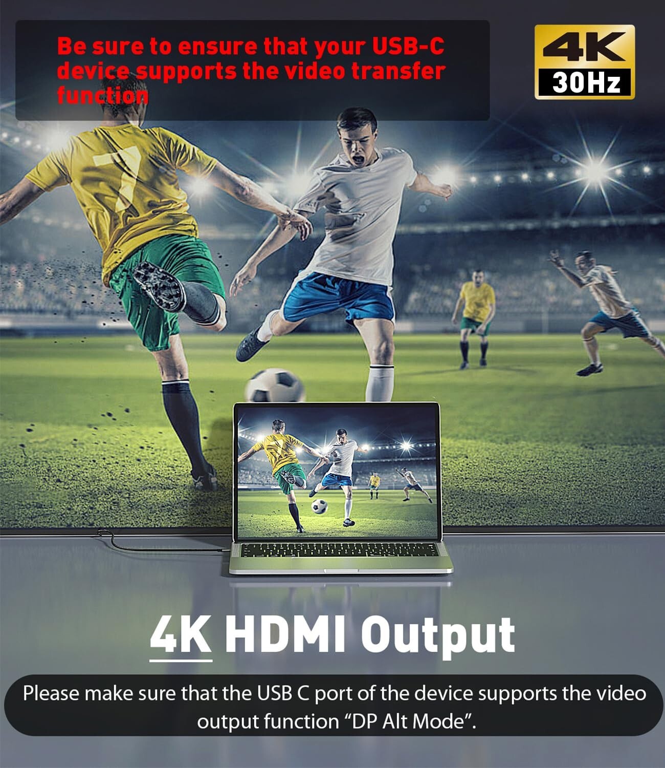 Premium 5 Pack USB-C to HDMI 4K Cable - Compatible with Mac, iPhone, Galaxy