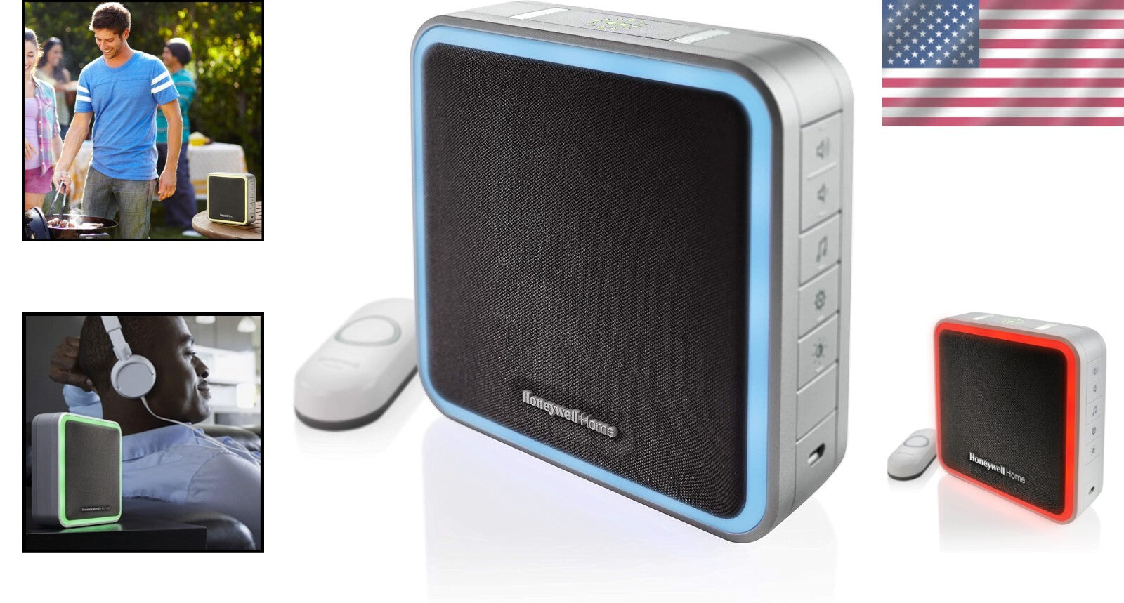 Wireless Doorbell with 450ft Range & USB Customization - Perfect for Large Homes