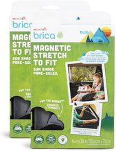 Load image into Gallery viewer, Brica Magnetic Stretch Sun Shade - Black, 2 Pack for Optimal UV Protection